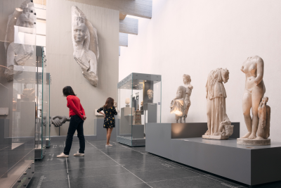 La salle du Musée avec la Reine ptolémaique